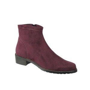 NWT Ron White Women Giorgi Stretch Faux Suede Lug Ankle Boots Size 9.5